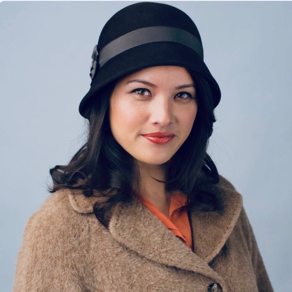 Goorin Bros Black Wool Cloche Hat